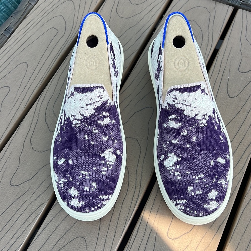 NIB Rothy’s Ocean Iris SZ 8 Retired Sneakers Purple